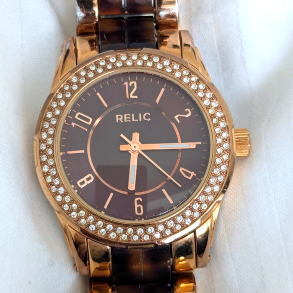 Relic Gold and Brown Women's Watch